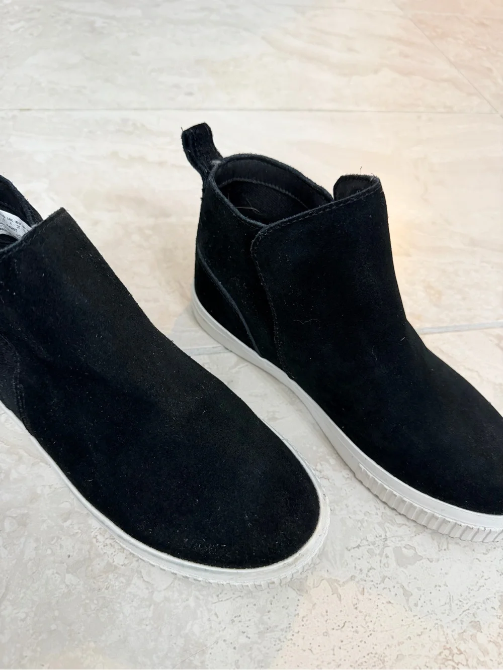Women’s Timberland Black Suede Slip-On High-Top Sneakers